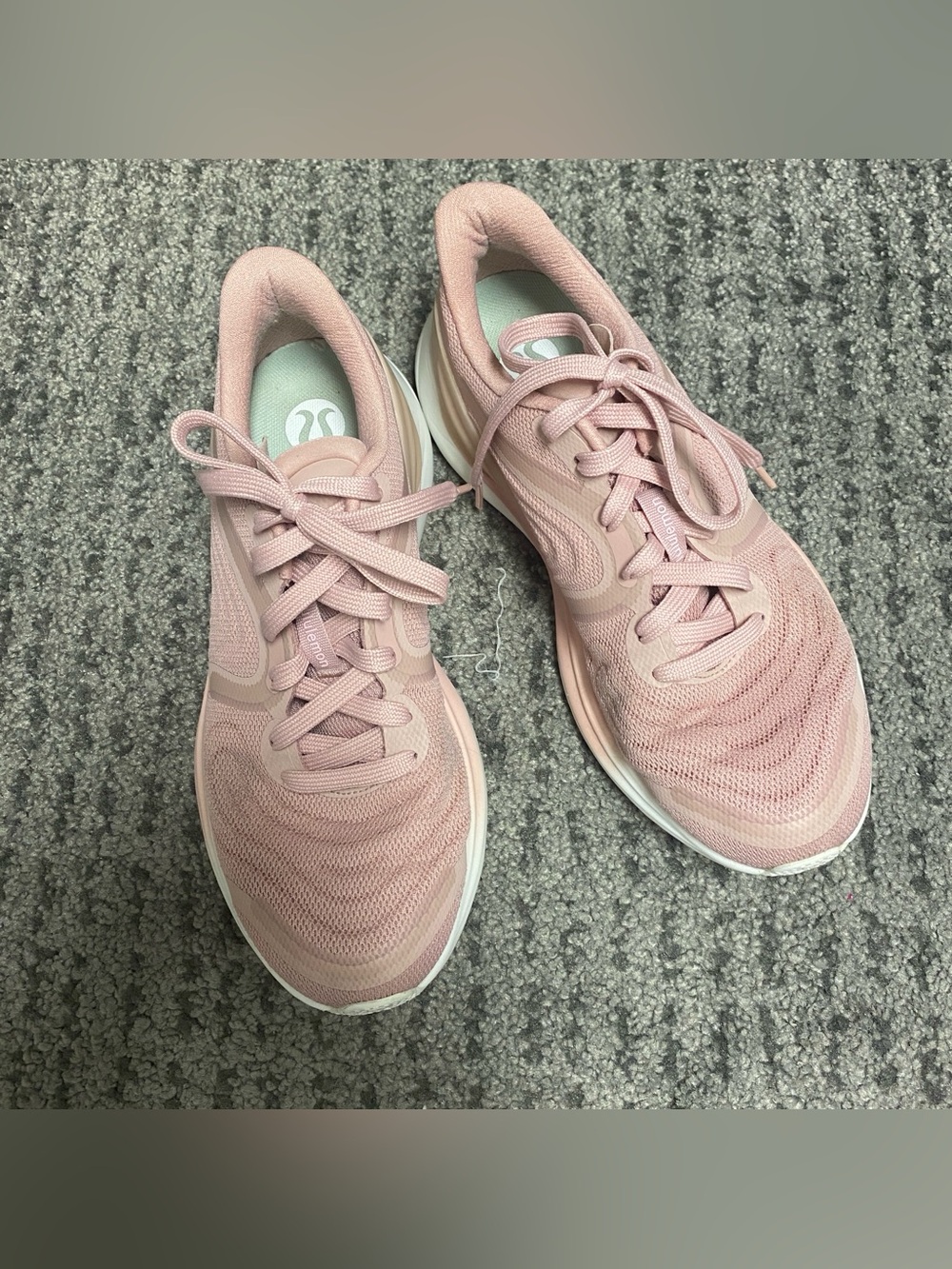 lululemon athletica Women's Blush Pink Mesh Running Sneakers